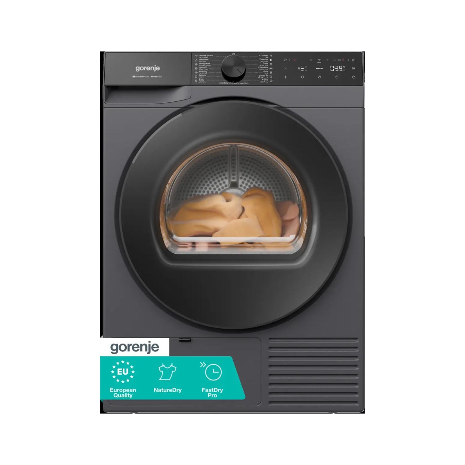 GORENJE Dryer 9KG Heat Pump G600 NatureDry Titanium GORENJE